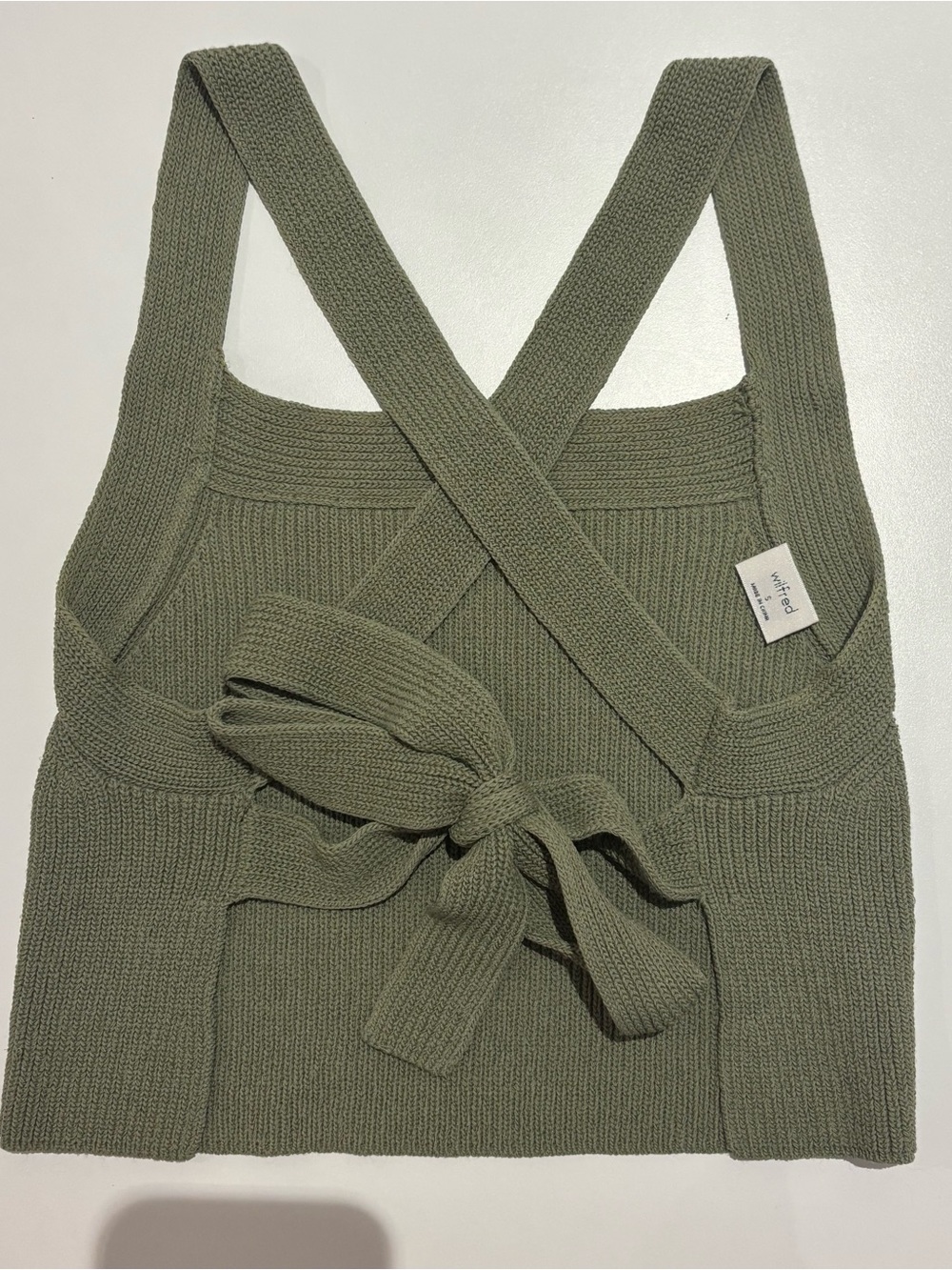 Knit open back tank top